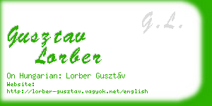 gusztav lorber business card